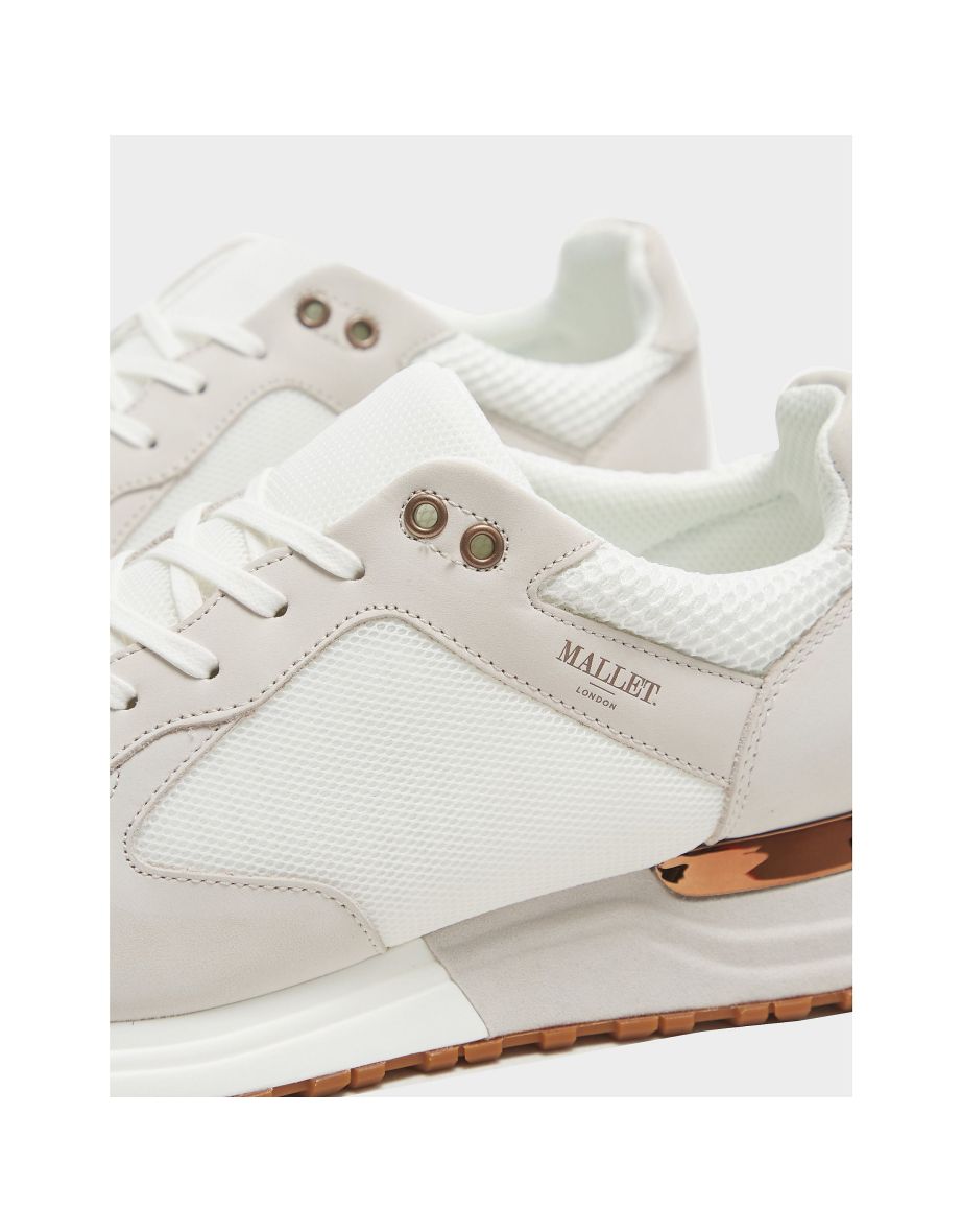 Men's Mallet Lux Gum Trainers in Cream - 3