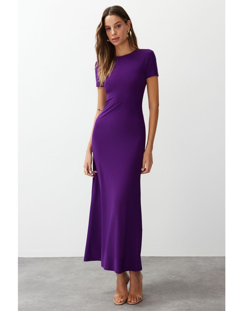 Trendyol A-Line Maxi Dress with Short Sleeves