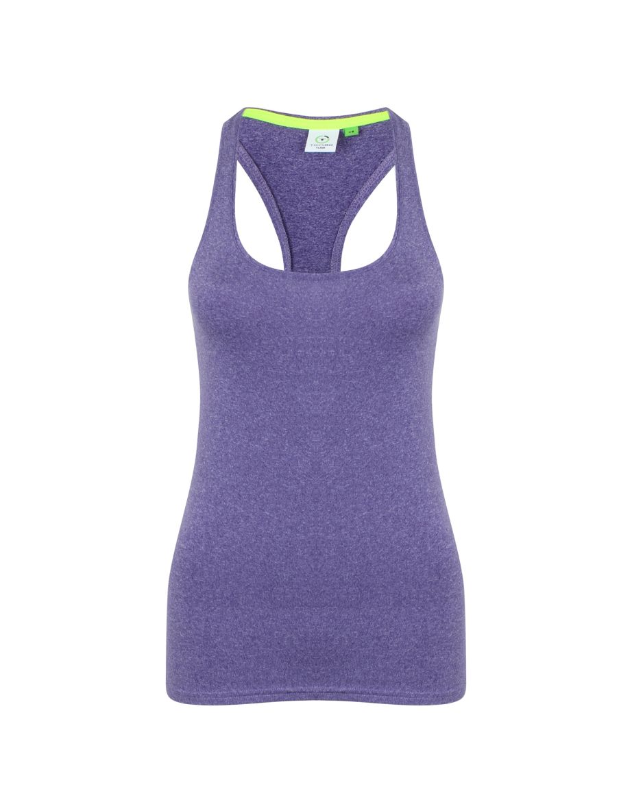 Tombo Womens/Ladies Racerback Sleeveless Vest Top - Purple Marl