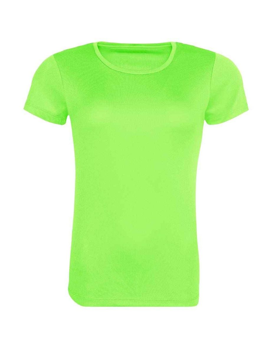 Awdis Womens/Ladies Cool Recycled T-Shirt - Electric Green