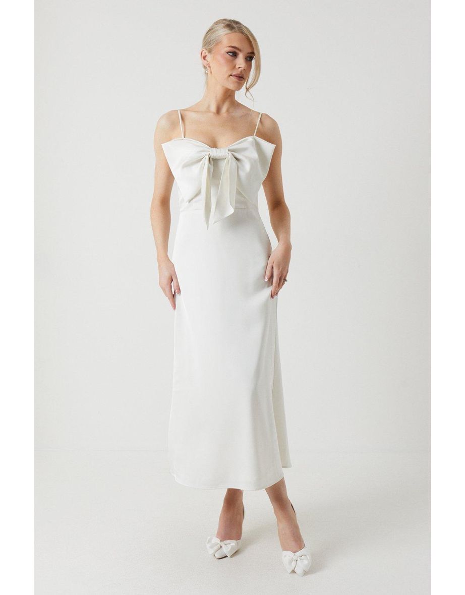 Statement Bow Midaxi Wedding Dress