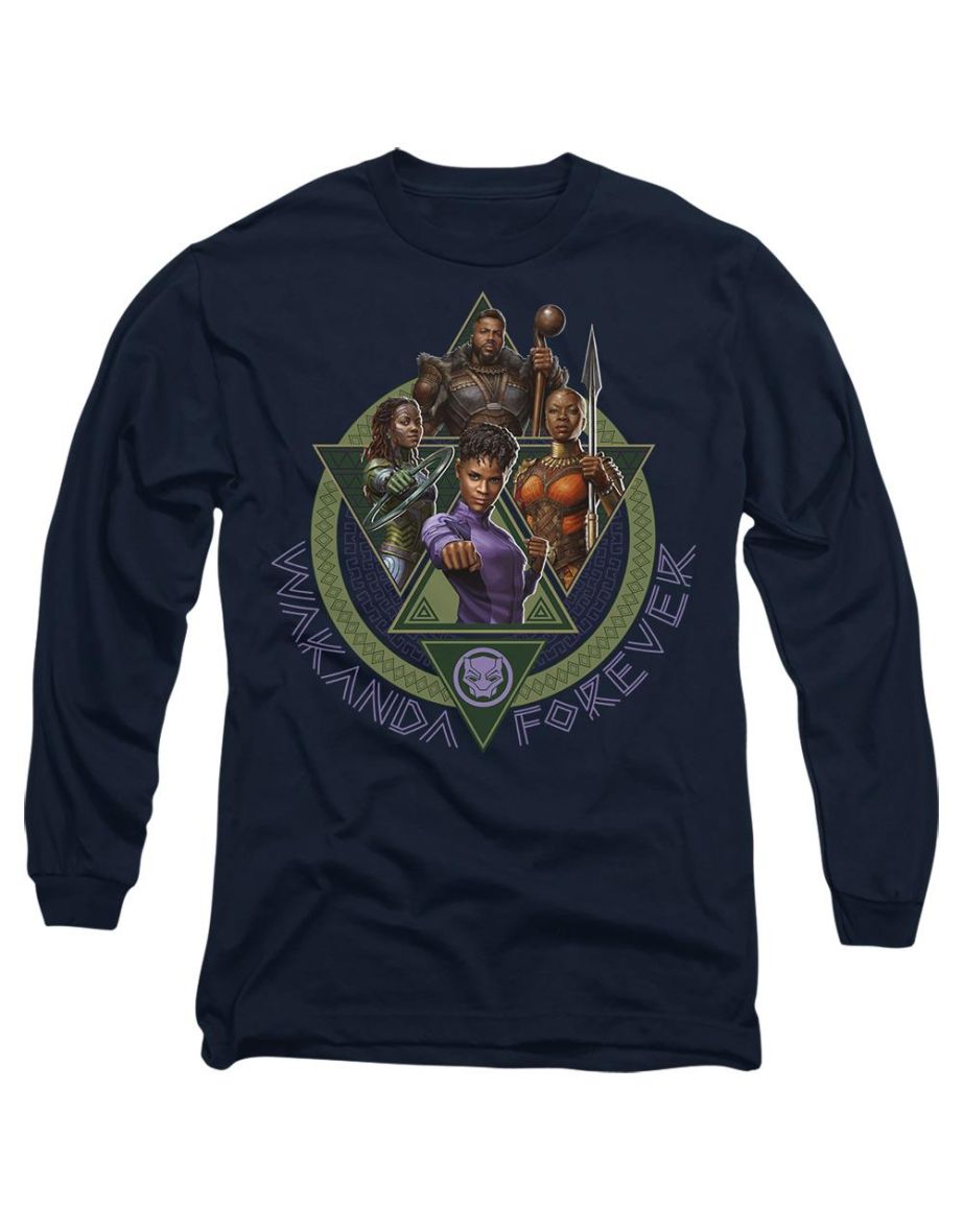 Black Panther: Wakanda Forever  Adult Shuri Okoye Nakia M´baku T-Shirt - Navy
