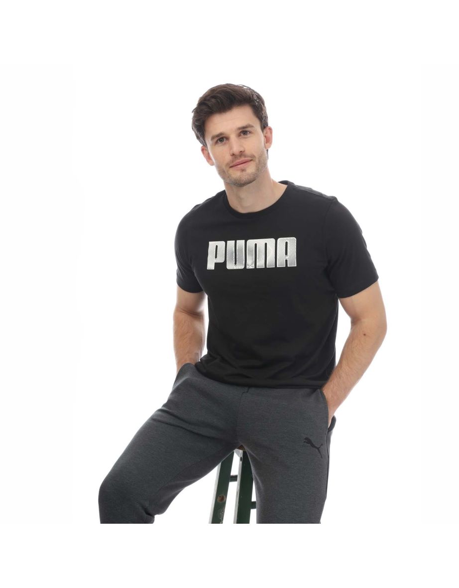 Men's Puma Sportstyle Logo T-Shirt in Black - 3