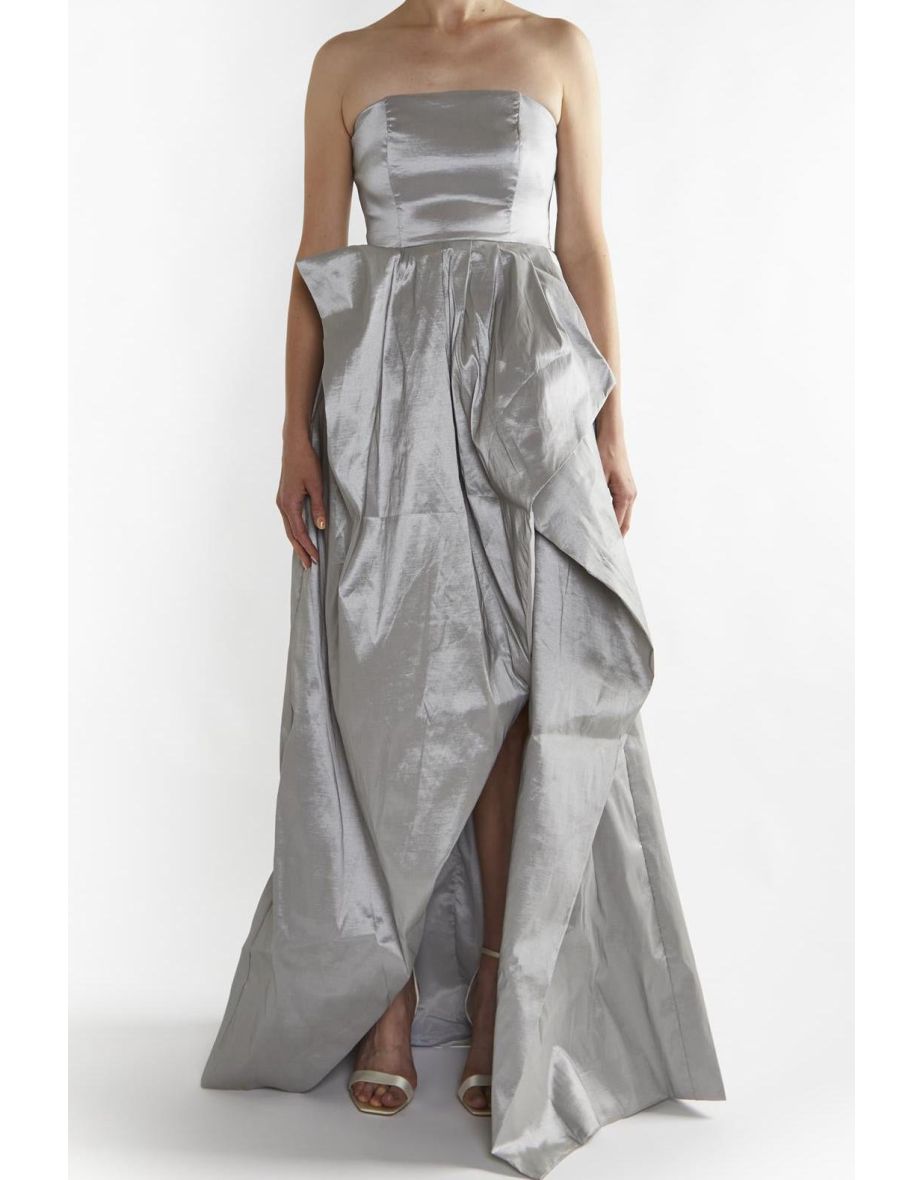 Emma Silver Hi-Low Hem Dress