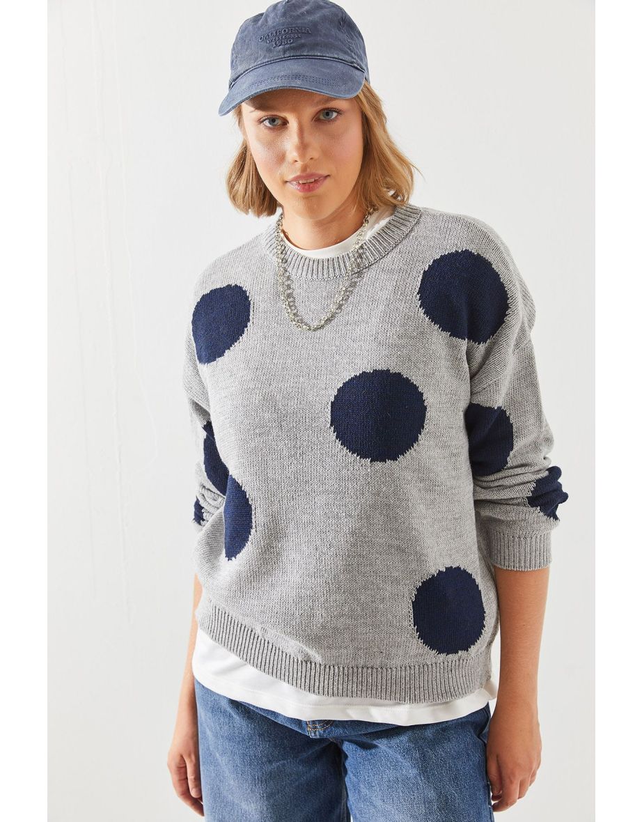 Women's Polka Dot Knitted Sweater