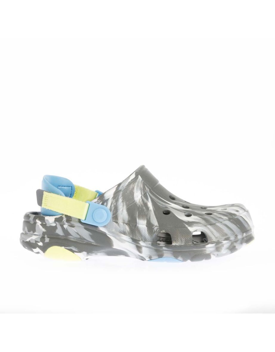 Boy's Crocs Juniors All Terrain Marbled Clogs in Grey