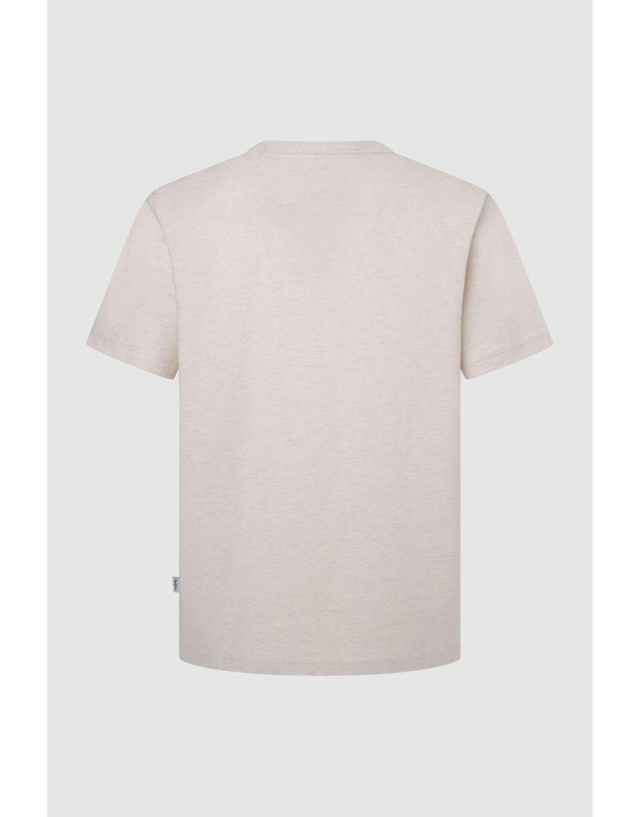 Pepe Jeans New Nouvel Centre Logo Short Sleeve T-shirt Cream - 1