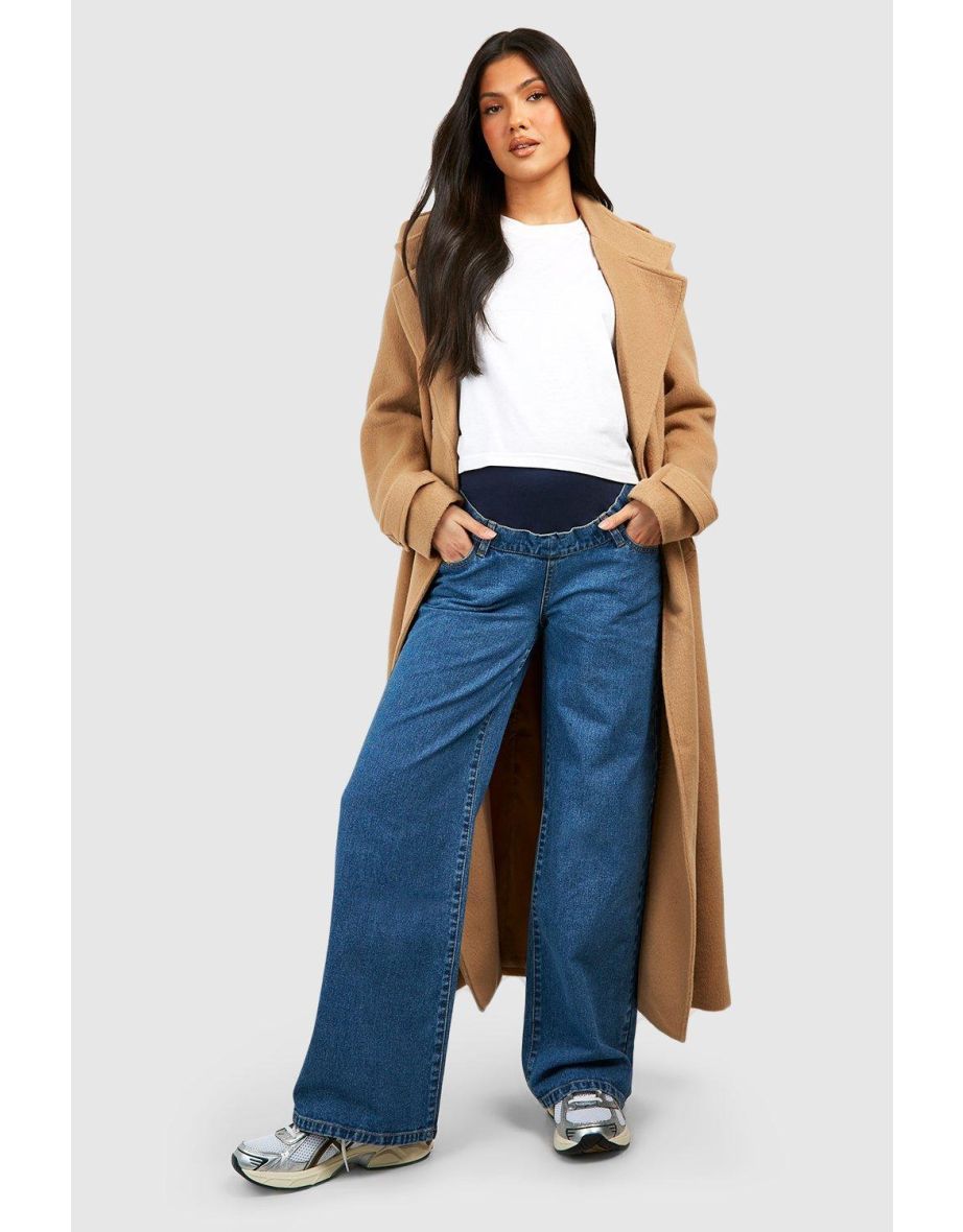 Maternity Over Bump Wide Leg Jeans