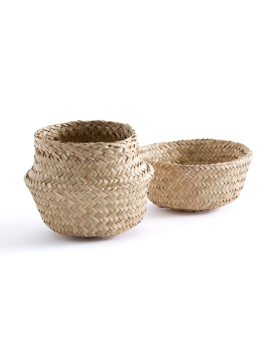 Set of 2 Rixy 13cm High Ball-Shaped Baskets - 1