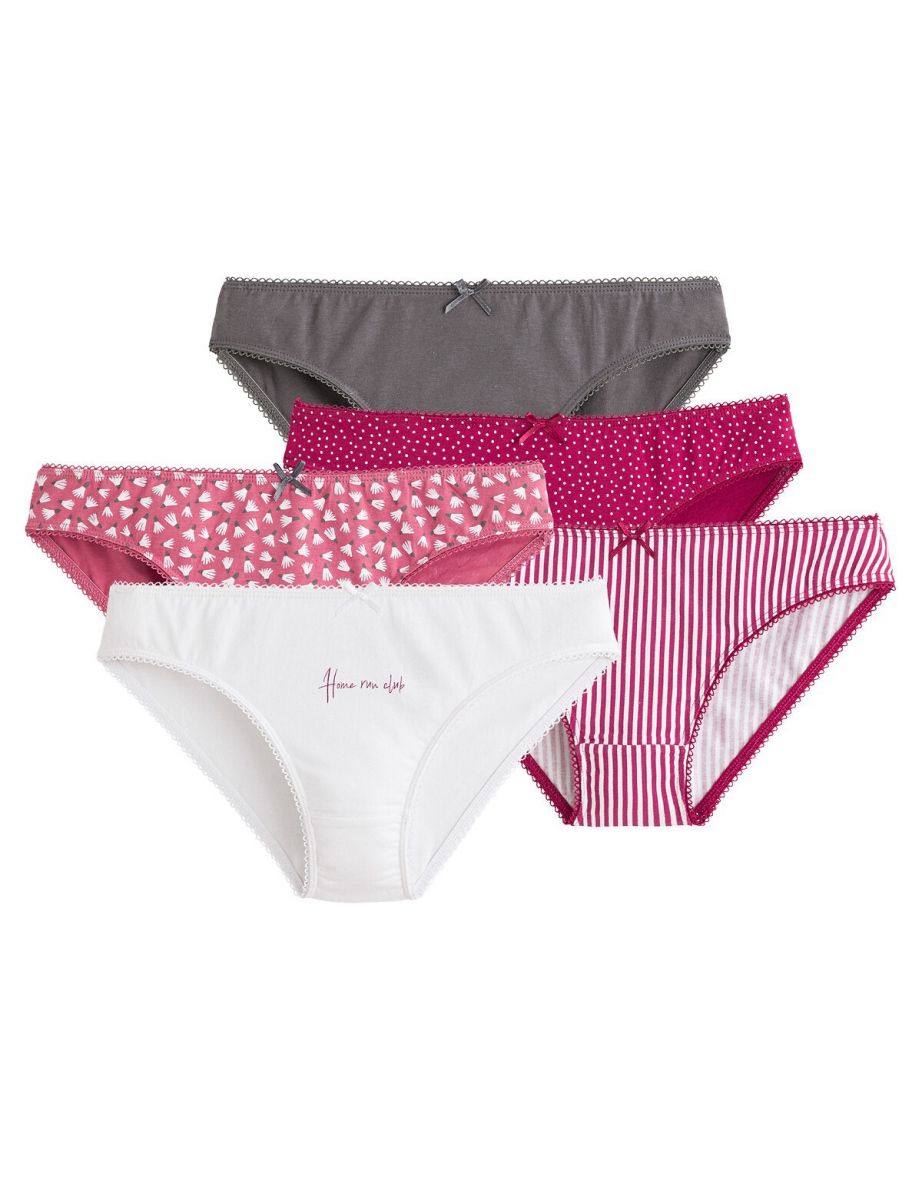Pack of 3 knickers in cotton with lace trim La Redoute Collections