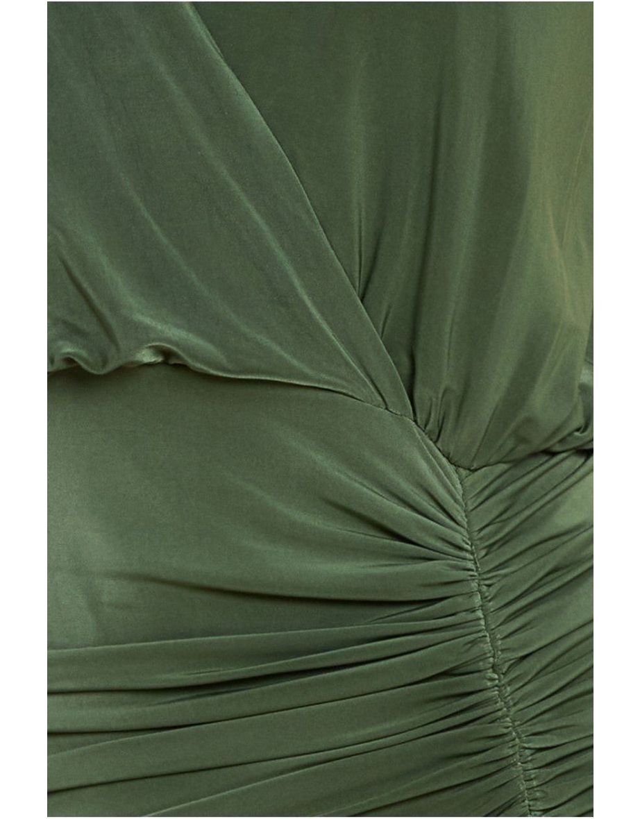 Goddiva Front Wrap Gathered Maxi Dress - 3