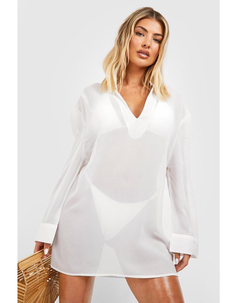 Essential Beach Cover-up Tunic - white