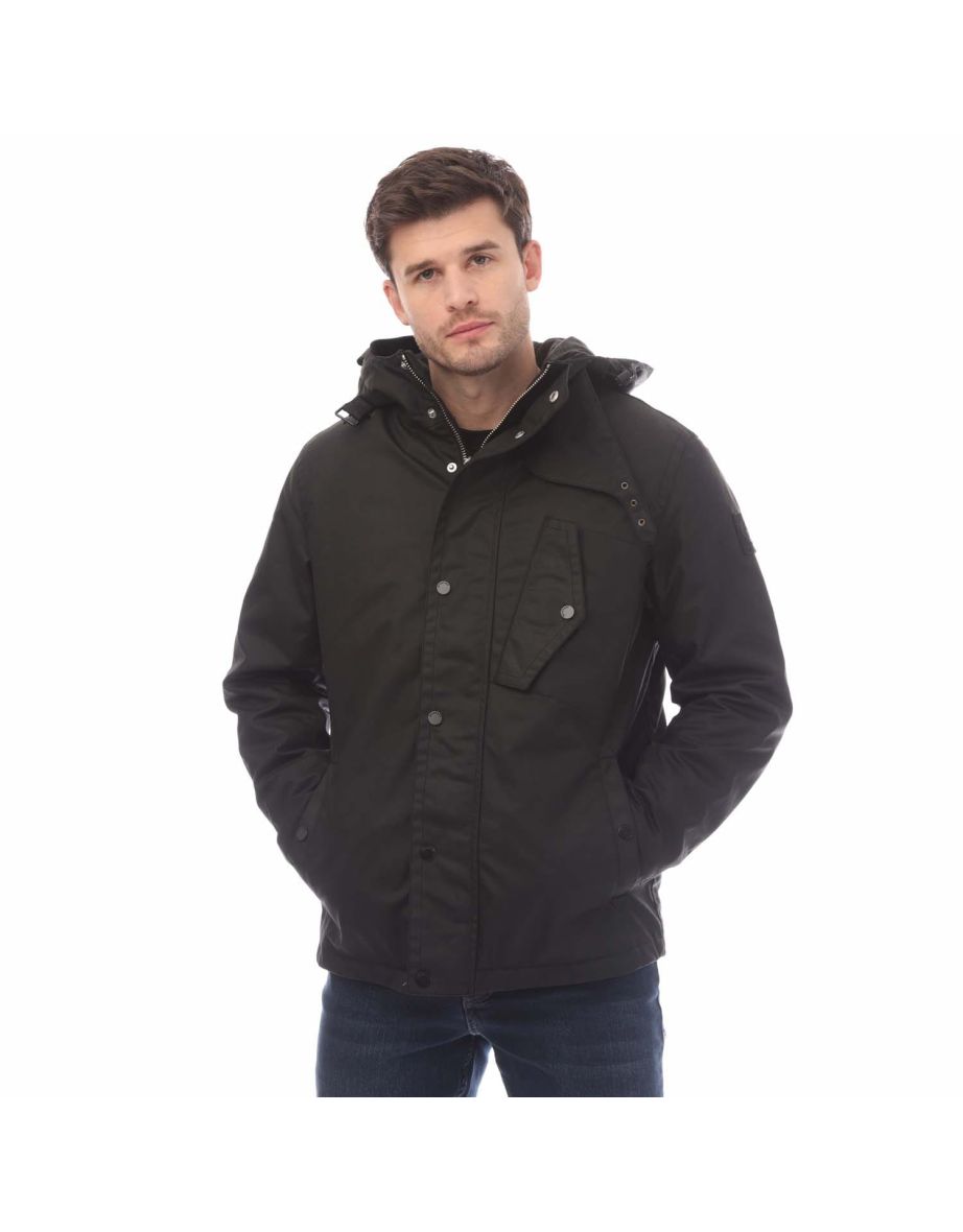Men's Belstaff Waxed Cotton Router Jacket in Black