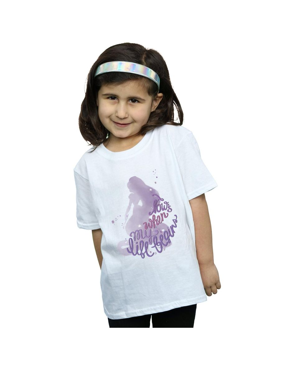Disney Girls Tangled Now´s When My Life Begins Cotton T-Shirt - White