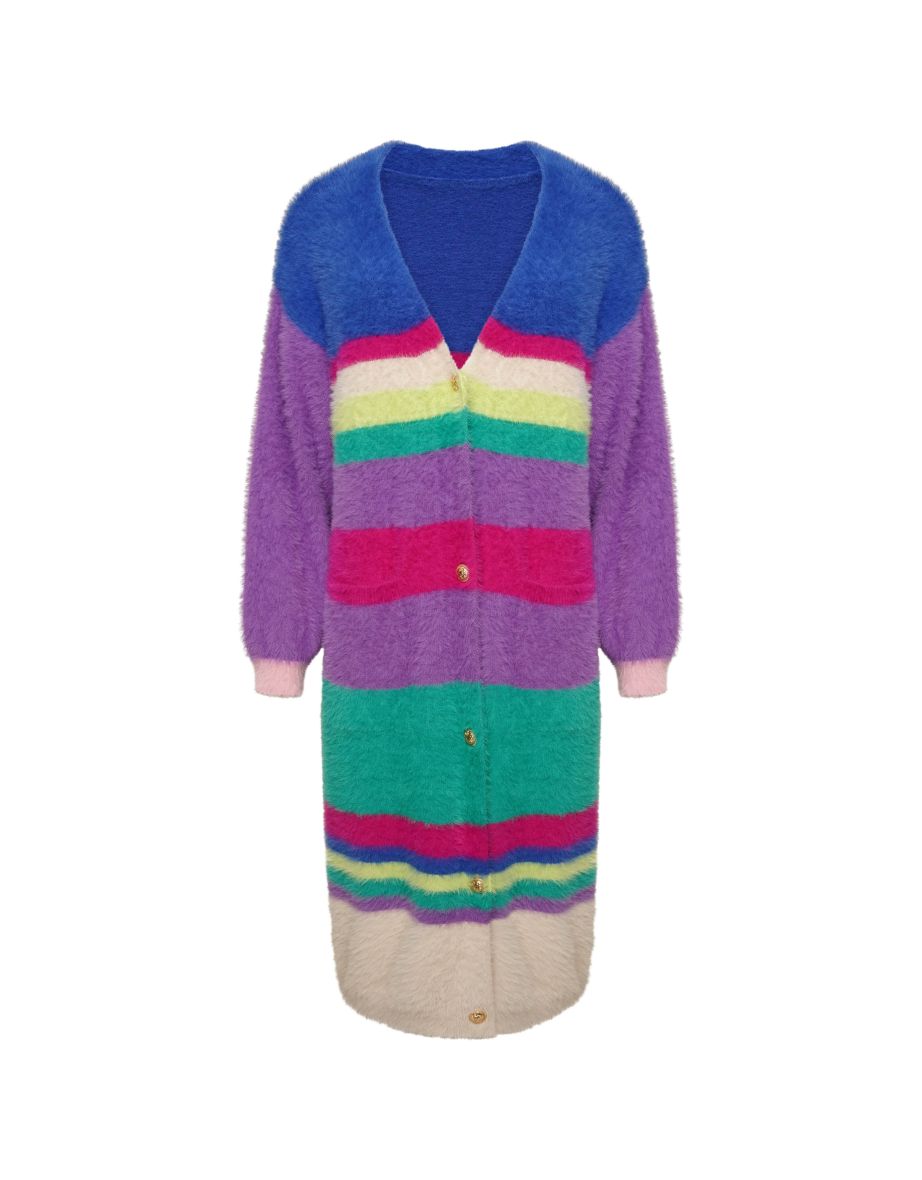 Taylor Longline Cardigan in Stripe - 4