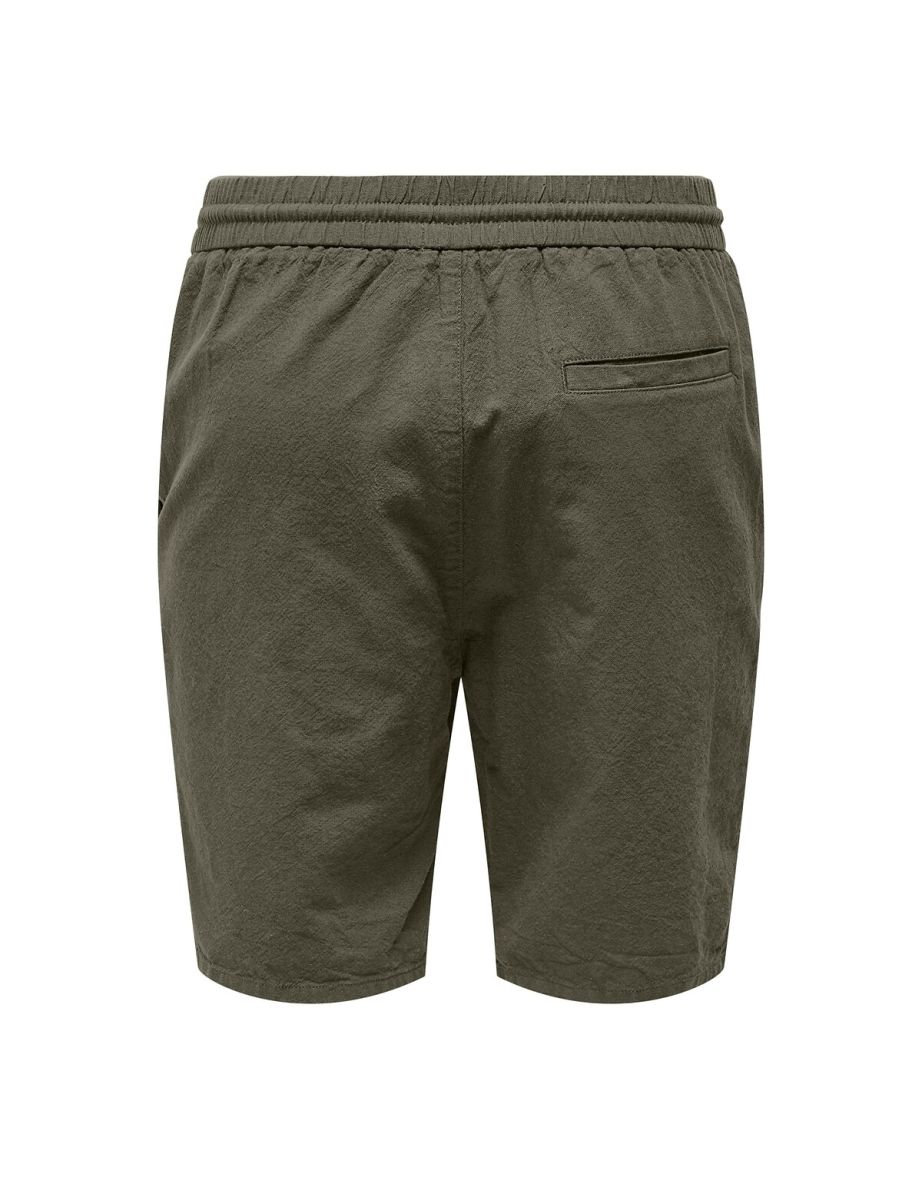 Cotton/Linen Drawstring Shorts - 1