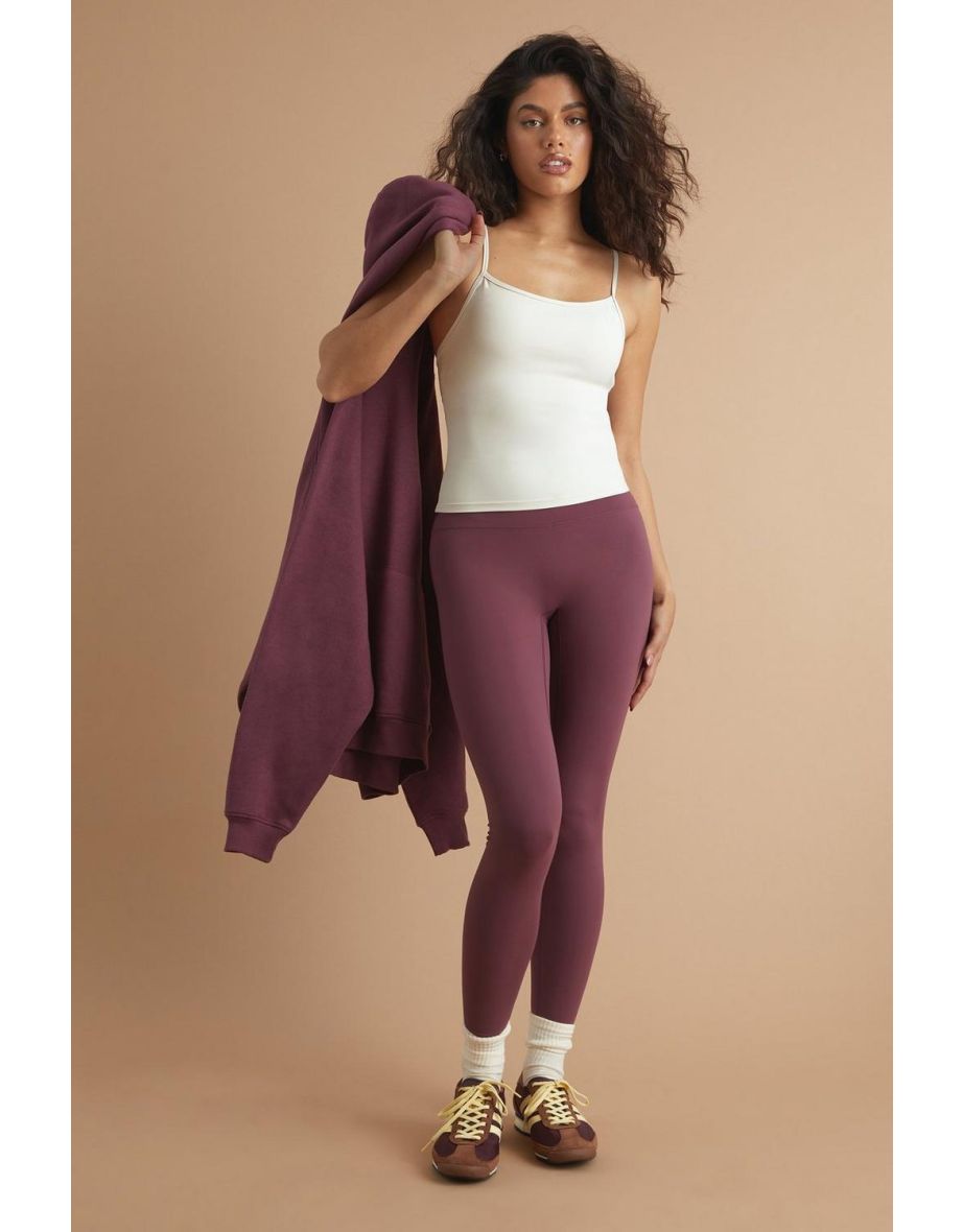 DSGN Studio Super Soft Peached Sculpt Padded Strappy Sports Vest - stone