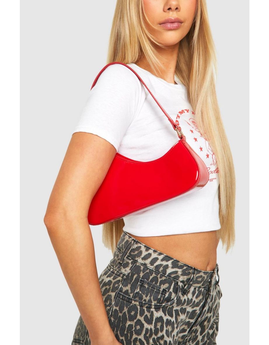 Vinyl Curved Shoulder Bag
