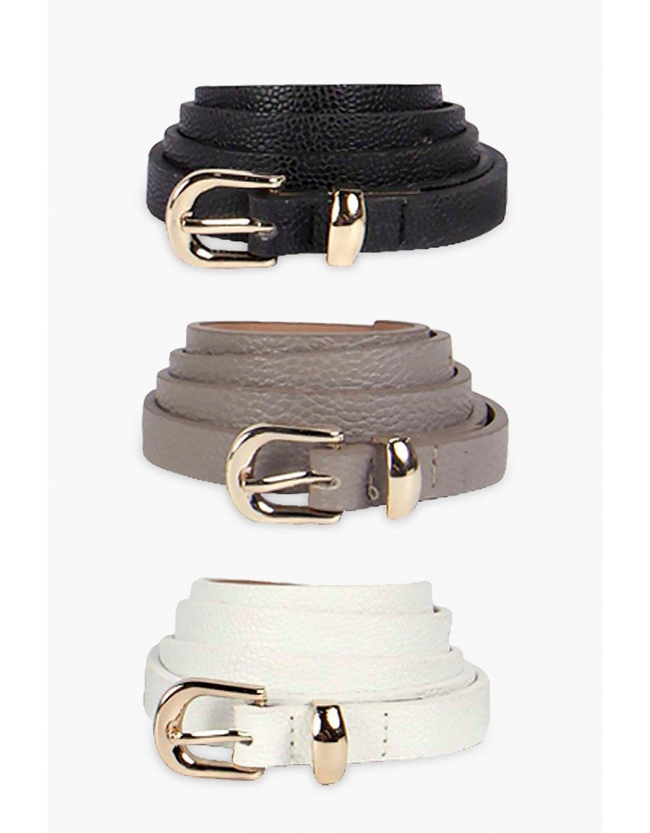Kelsey Skinny Belts 3 Pack - MULTI