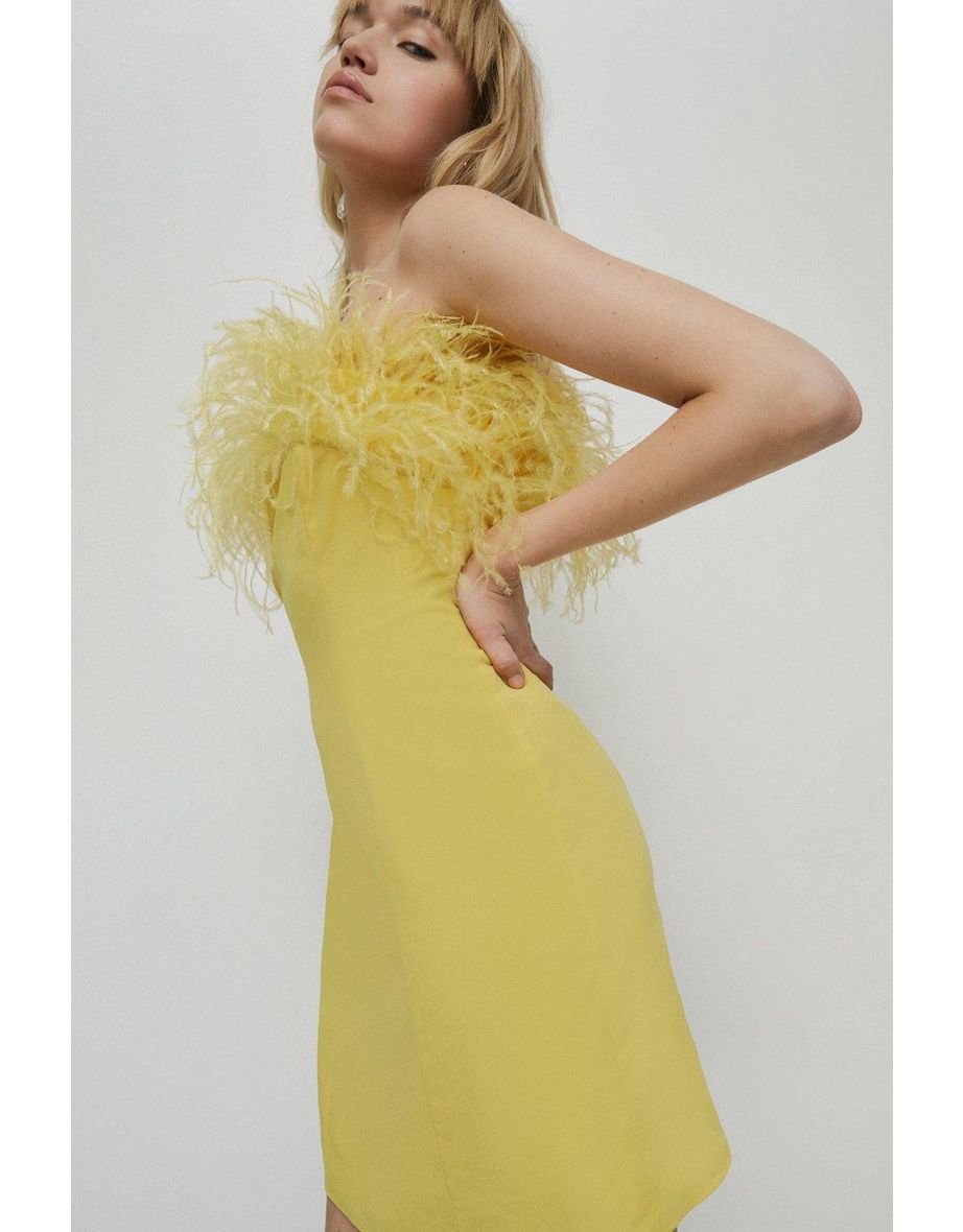 Warehouse sales feather dress