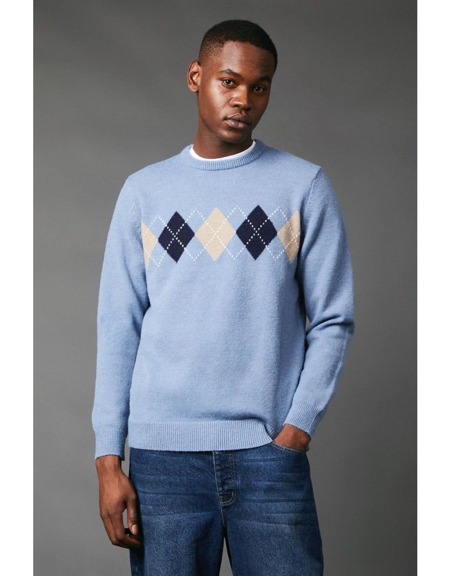 Adidas argyle jumper sale