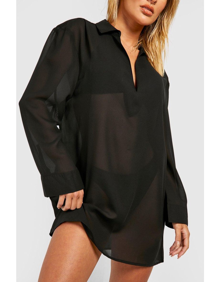 Essential Beach Cover-up Tunic - black - 3