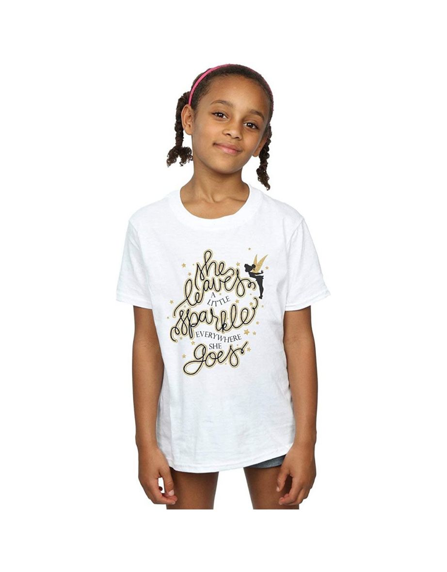 Shop Tinkerbell Girls Stars Cotton T Shirt White Online in Oman VogaCloset