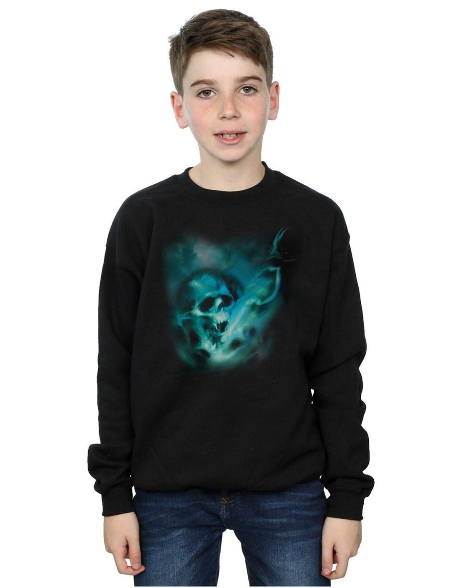 Harry Potter Boys Voldemort Dark Mark Mist Sweatshirt - Black