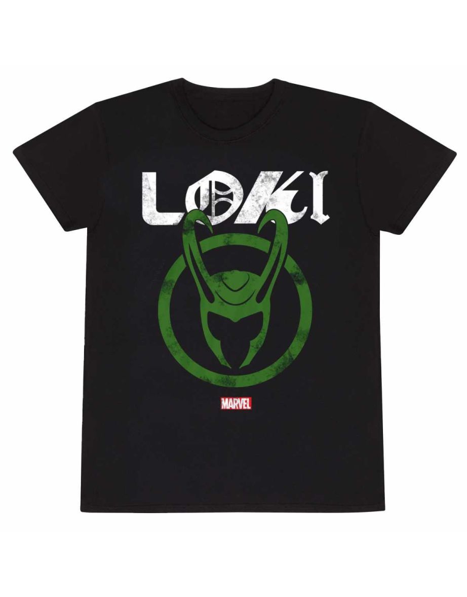 Loki Unisex Adult Season 2 Distressed Logo T-Shirt - Black