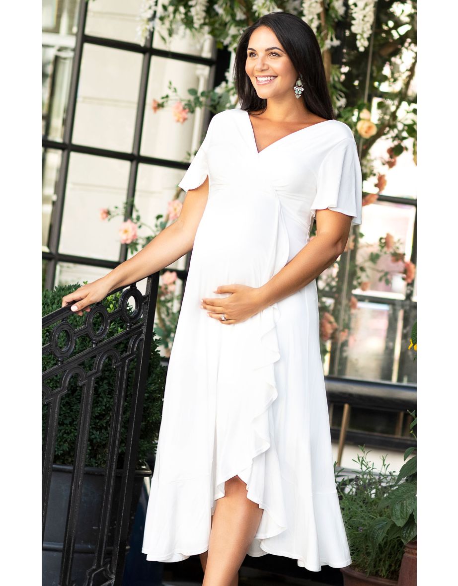 Waterfall Midi Dress (Ivory)