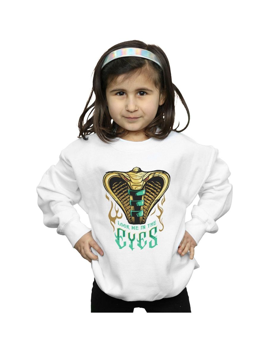 Disney Girls Aladdin Movie Jafar Snake Eyes Sweatshirt - White