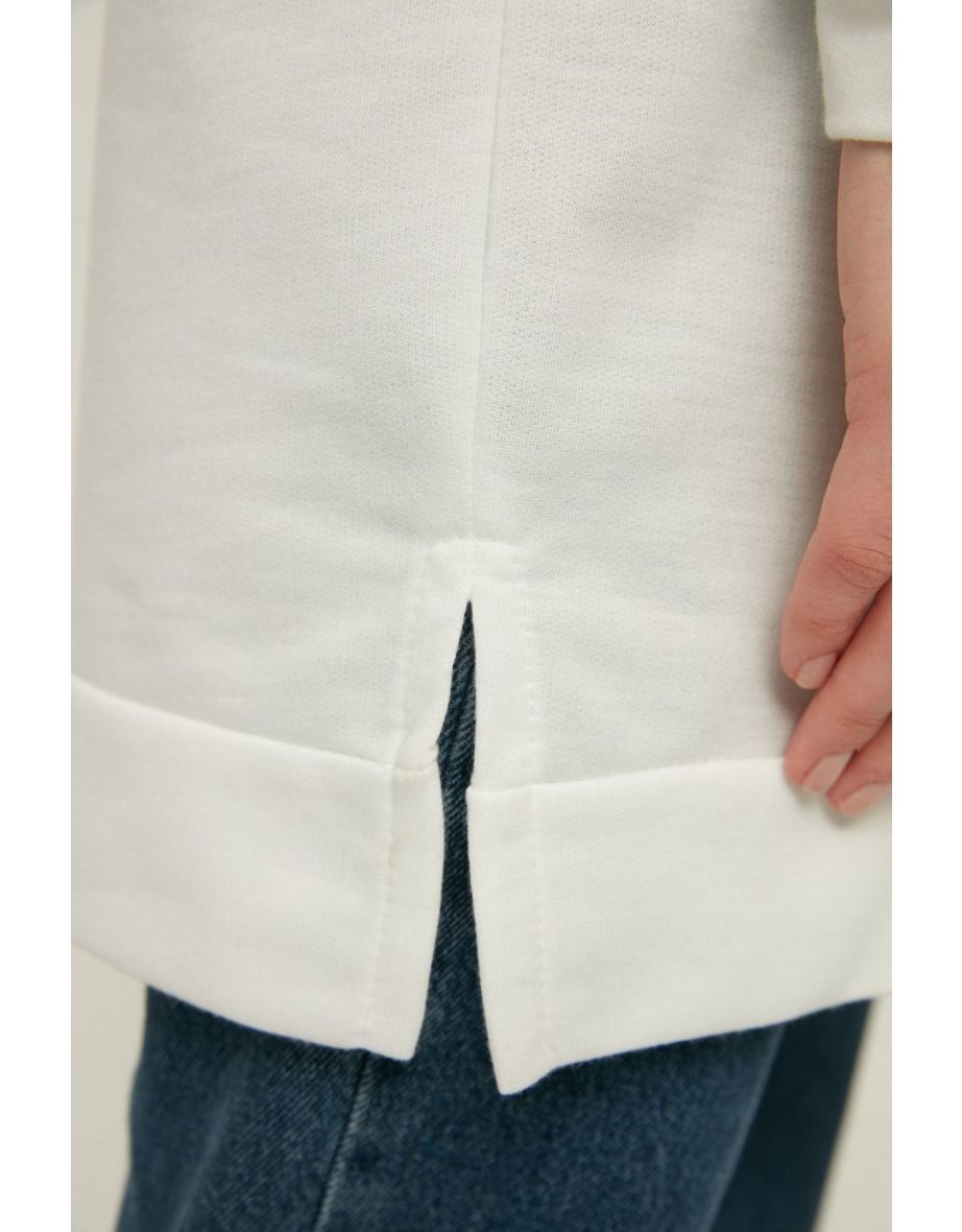 Sweatshirt - Ecru - Relaxed fit - 4