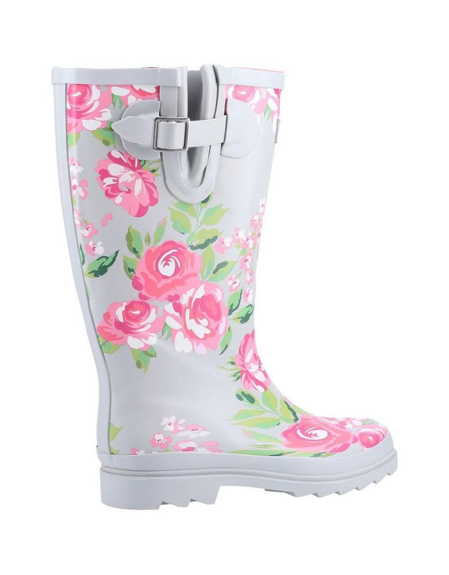 Cotswold Womens/Ladies Blossom Wellington Boots - Grey/Pink - 3