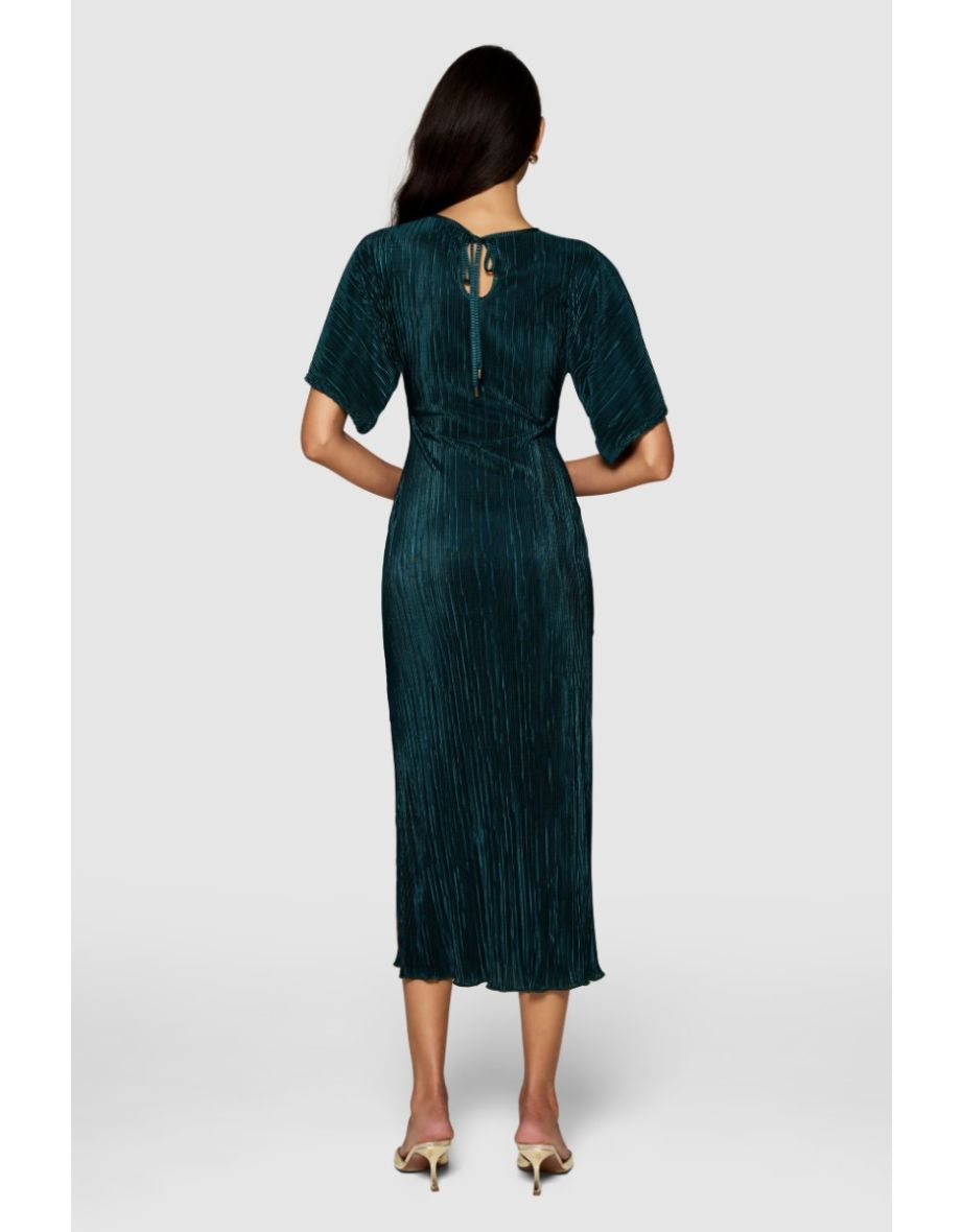 Closet London Emerald Green Kimono Pencil Dress - 4