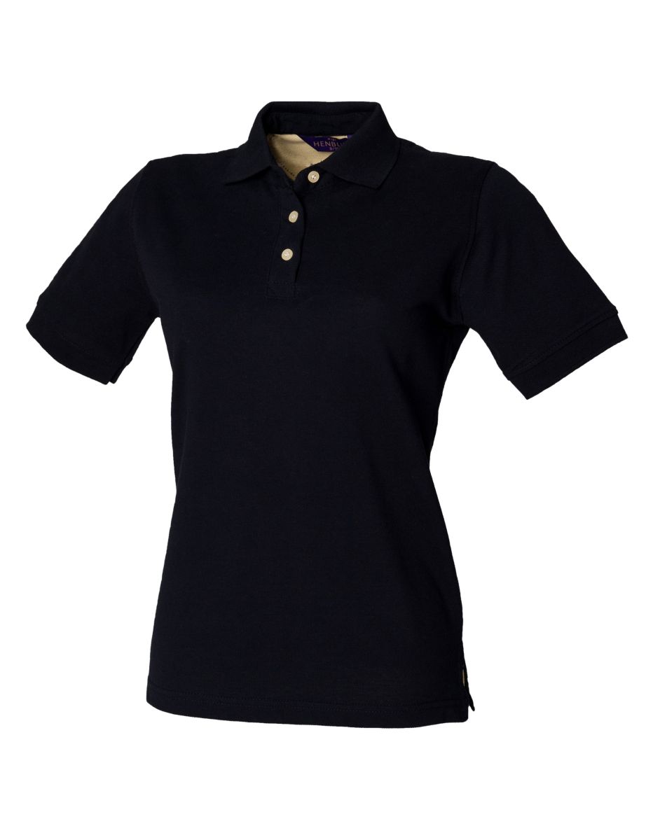 Henbury Womens/Ladies Classic Polo Shirt - Navy