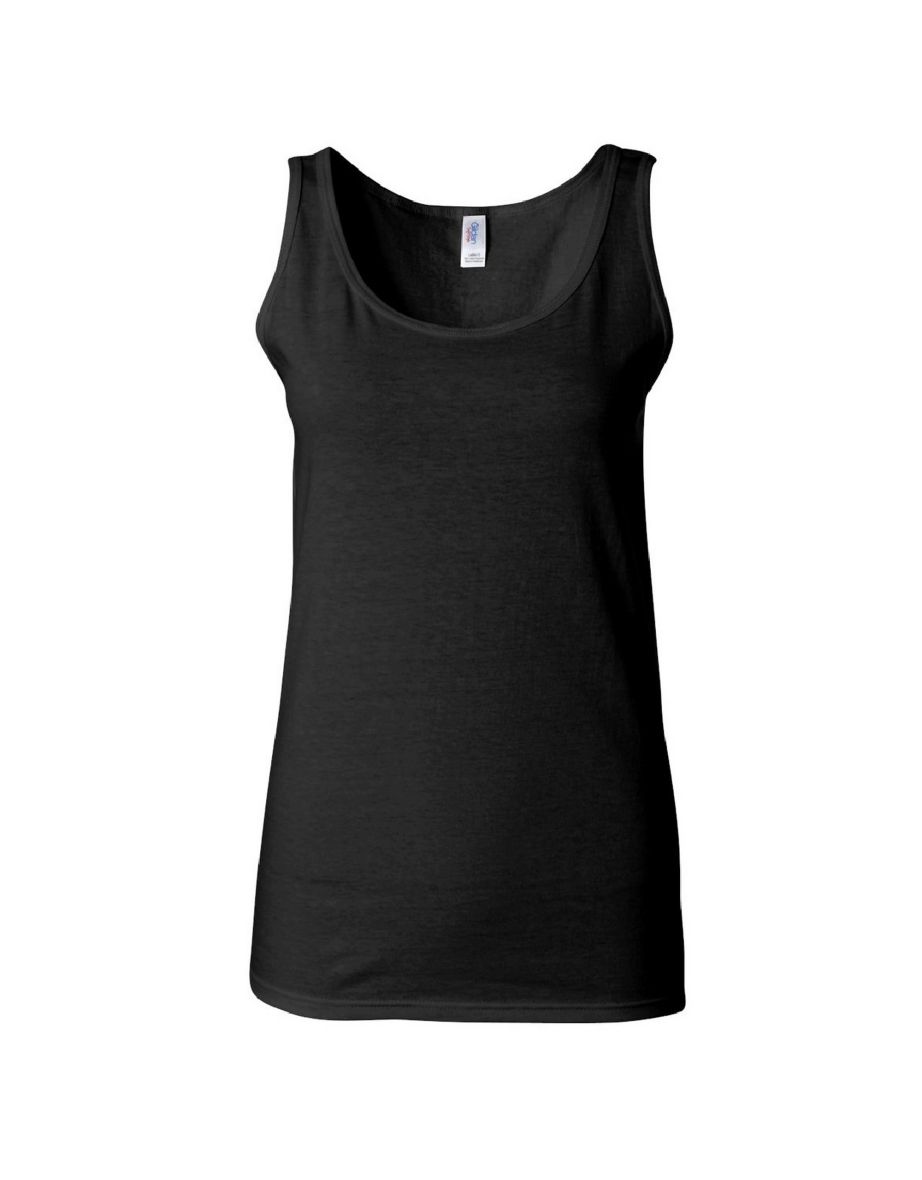 Gildan Ladies Soft Style Tank Top Vest - Black
