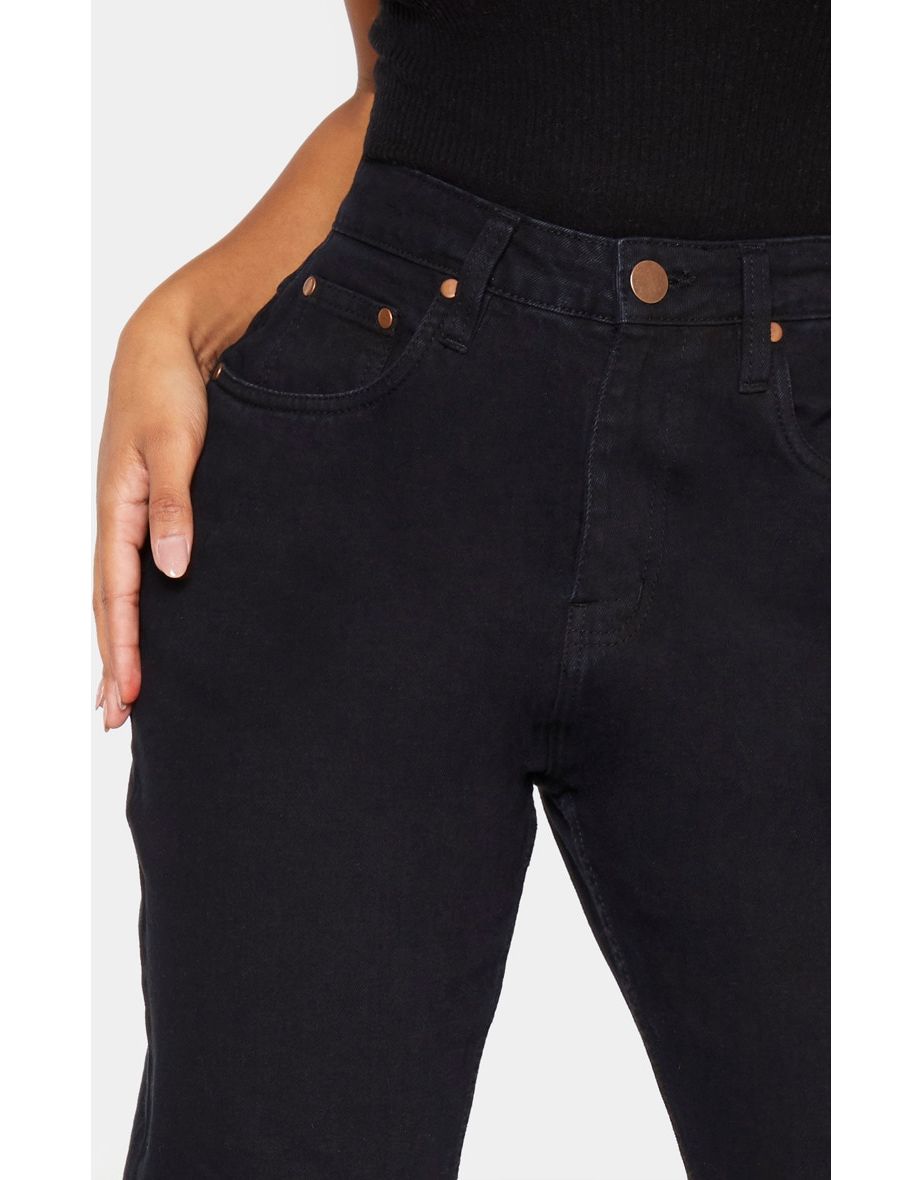 Shape Black High Waisted Mom Jeans - 4