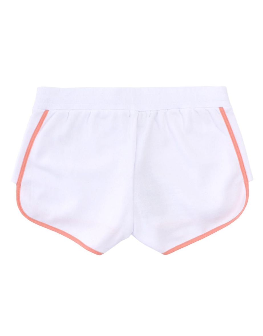 Women's True Religion Flock Logo Running Shorts in White - 1