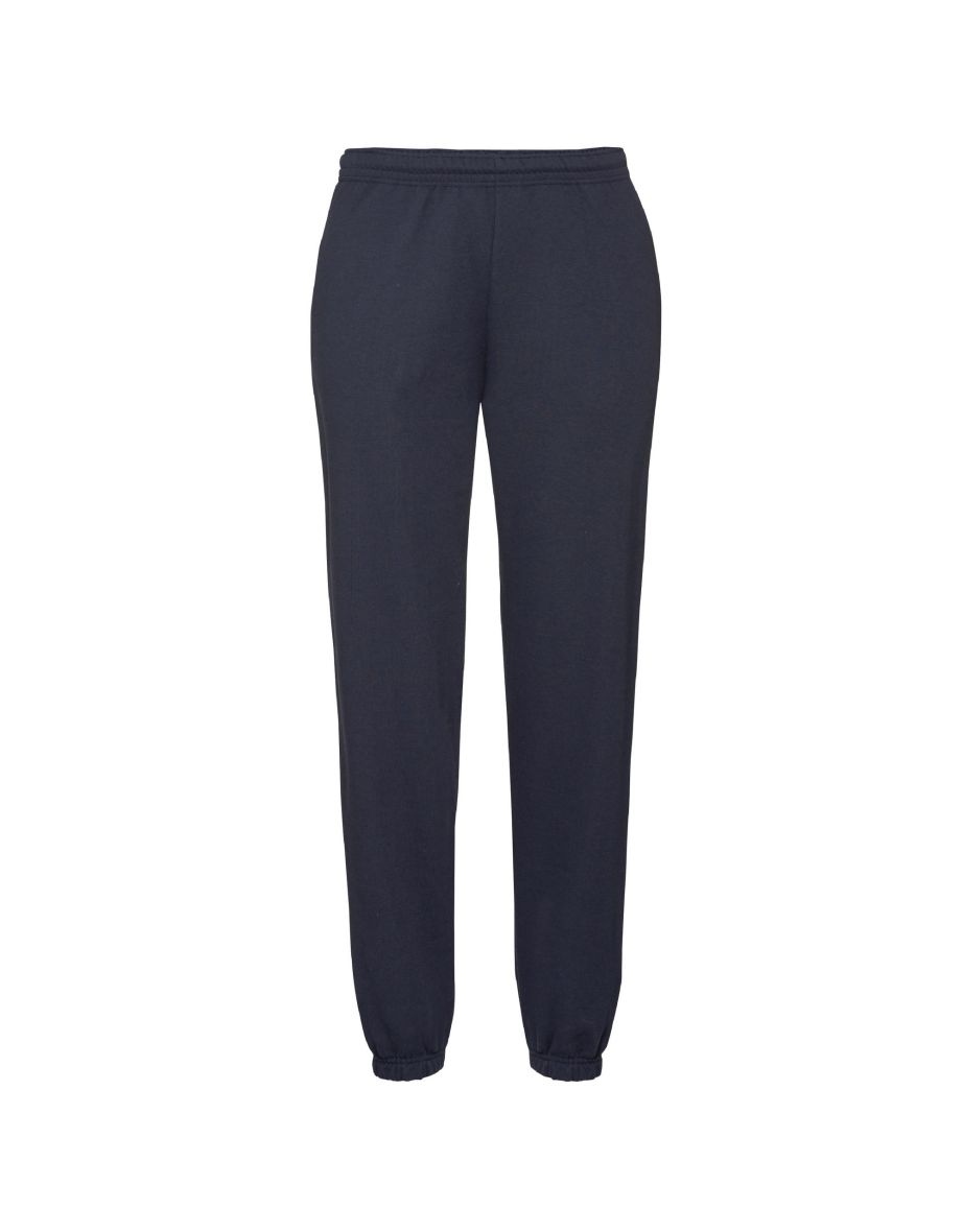 Fruit Of The Loom Mens Elasticated Cuff Jog Pants / Jogging Bottoms - Deep Navy