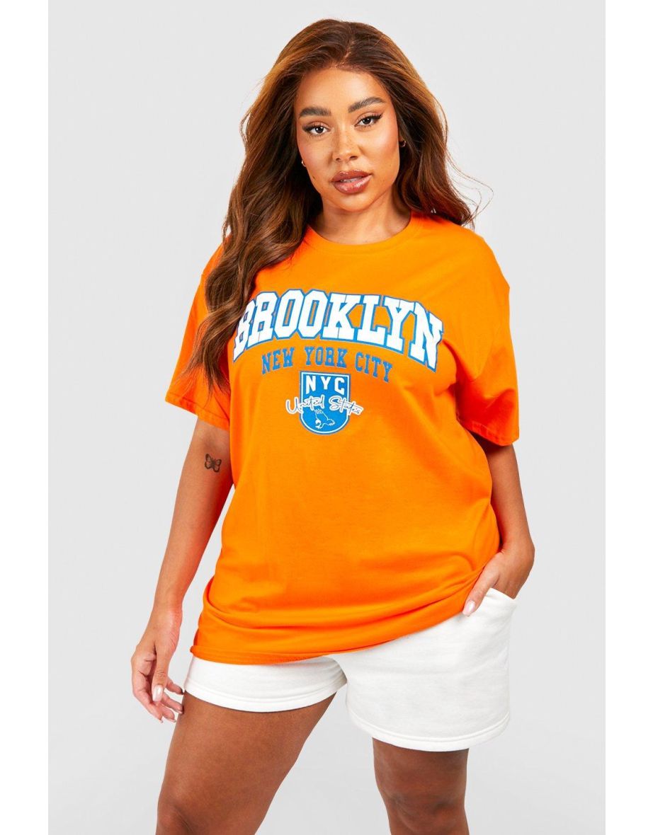 Plus Brooklyn Nyc T-shirt - orange