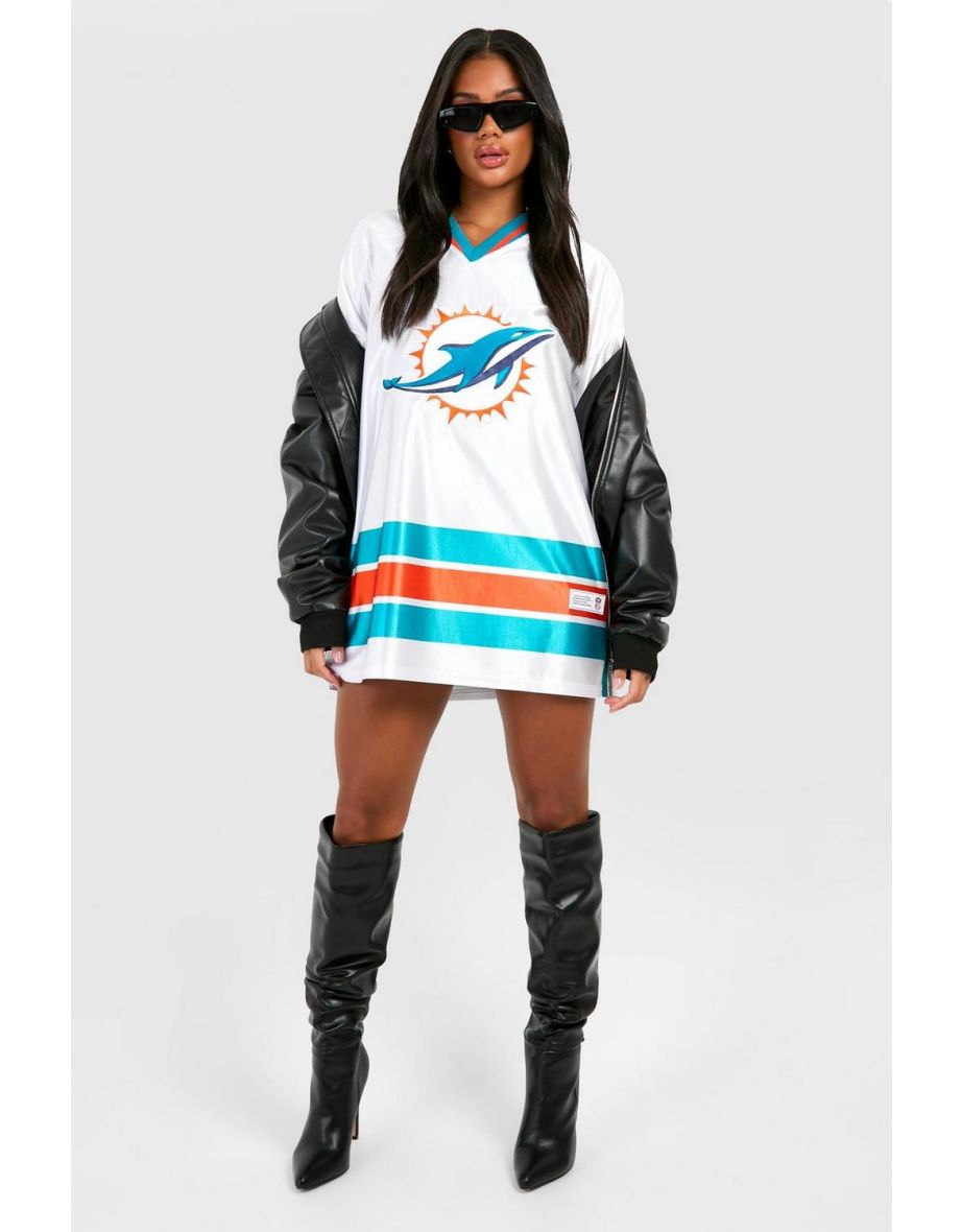 Nfl Miami Dolphins License Oversized Jersey - ivory - 3