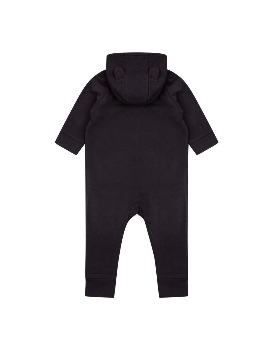 Larkwood Baby Unisex Fleece All-In-One Romper Suit - Black - 1