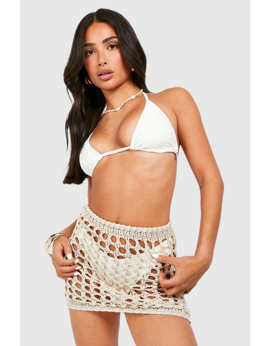 Shop Petite Crochet Beach Mini Skirt Online in Qatar VogaCloset