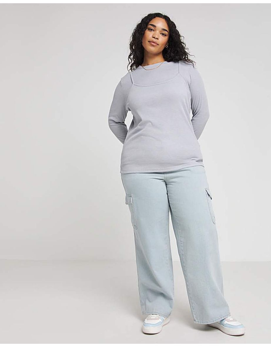 Grey 2 in 1 Top