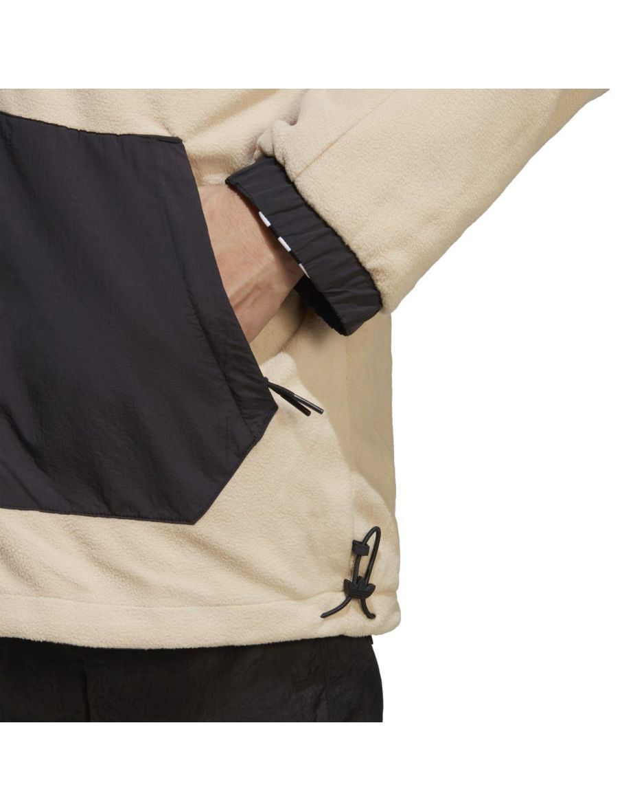 Men's adidas Originals Reversible Polar Fleece Jacket in Cream - 9
