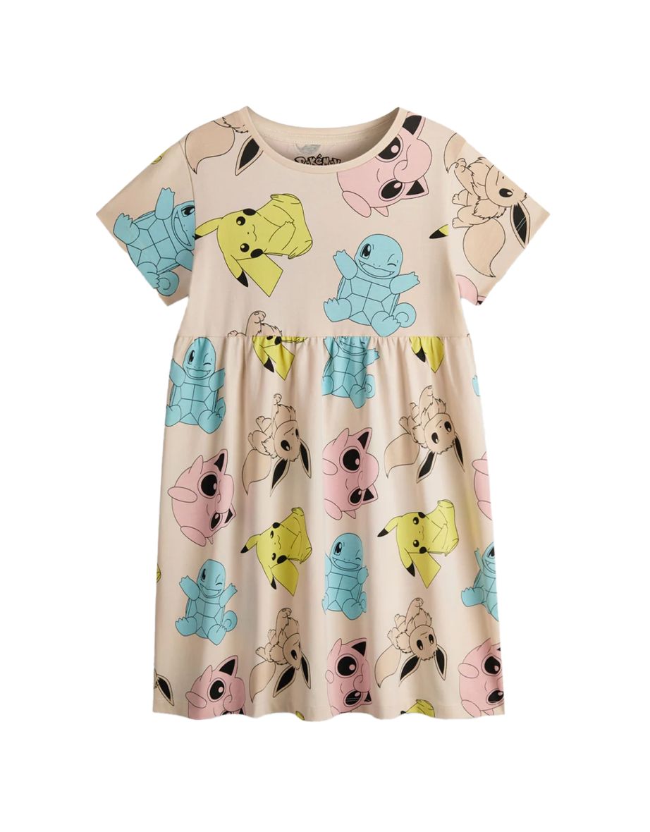 Pokemon Girls Character Dress (Pack of 2) - Dark Grey/Tan - 2