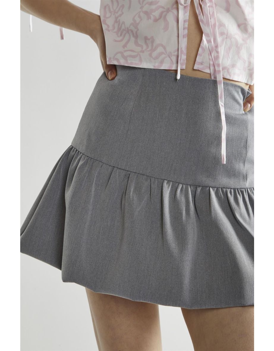 Grey Half Tutu Mini-Skirt - 3