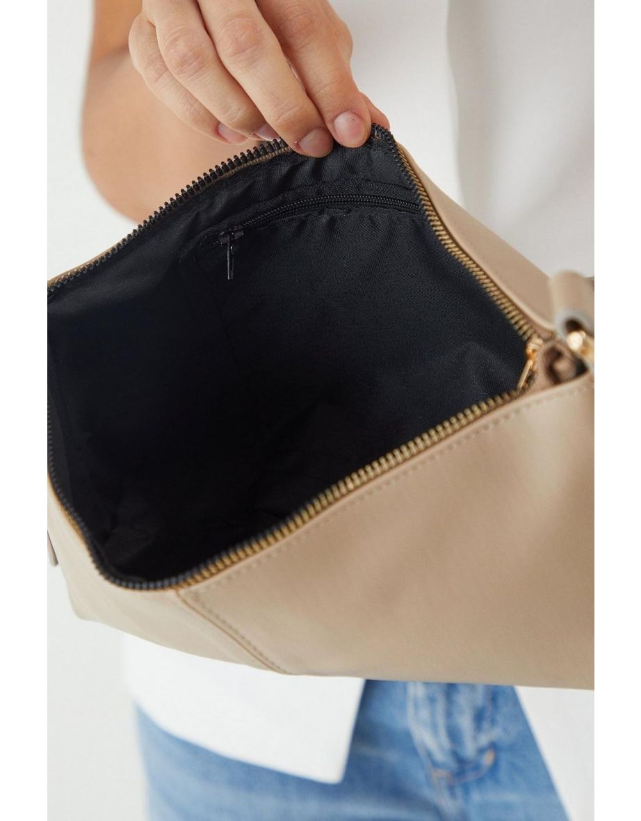 Slouchy Shoulder Faux Leather Bag - 2