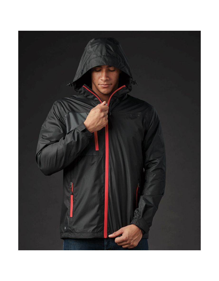 Stormtech Mens Olympia Shell Jacket - Black/Bright Red - 3