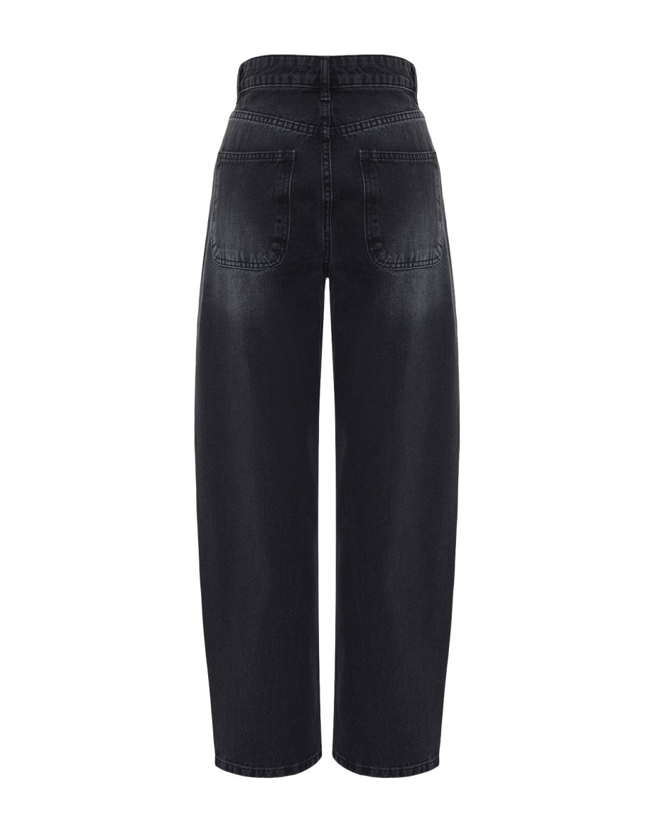 Black Low Waist Skater Jeans - 7